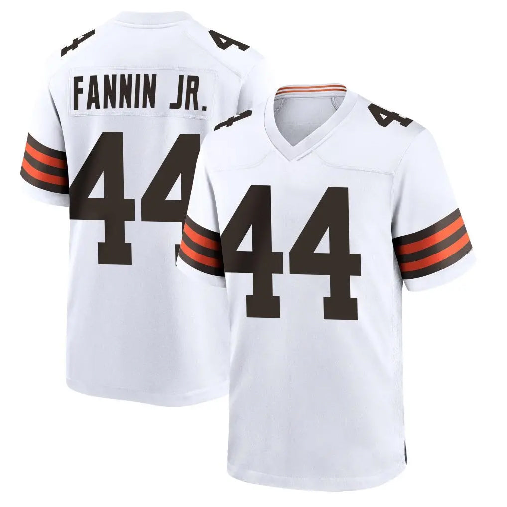 C.Browns #44 Harold Fannin Jr. Player White Home Game Edoa Stitched Jerseys