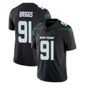 NY.Jets #91 Jowon Briggs Player Stealth Black Limited Vapor Home Game Edoa Stitched Jerseys