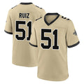 NO.Saints #51 Cesar Ruiz Player Gold Home Game Edoa Stitched Jerseys