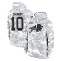 B.Bills #10 Khalil Shakir Player Arctic Camo Salute to Service Hoodies Limited Edoa Stitched Jerseys