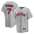 B.Red Sox #7 Masataka Yoshida Player Gray Road Home Game Edoa Stitched Jerseys