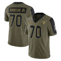 A.Cardinals #70 Paris Johnson Jr. Player Olive Salute To Service Limited Game Edoa Stitched Jerseys