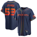 H.Astros #53 Cristian Javier Player Navy City Connect Home Game Edoa Stitched Jerseys