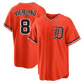 D.Tigers #8 Matt Vierling Player Orange Home Game Edoa Stitched Jerseys