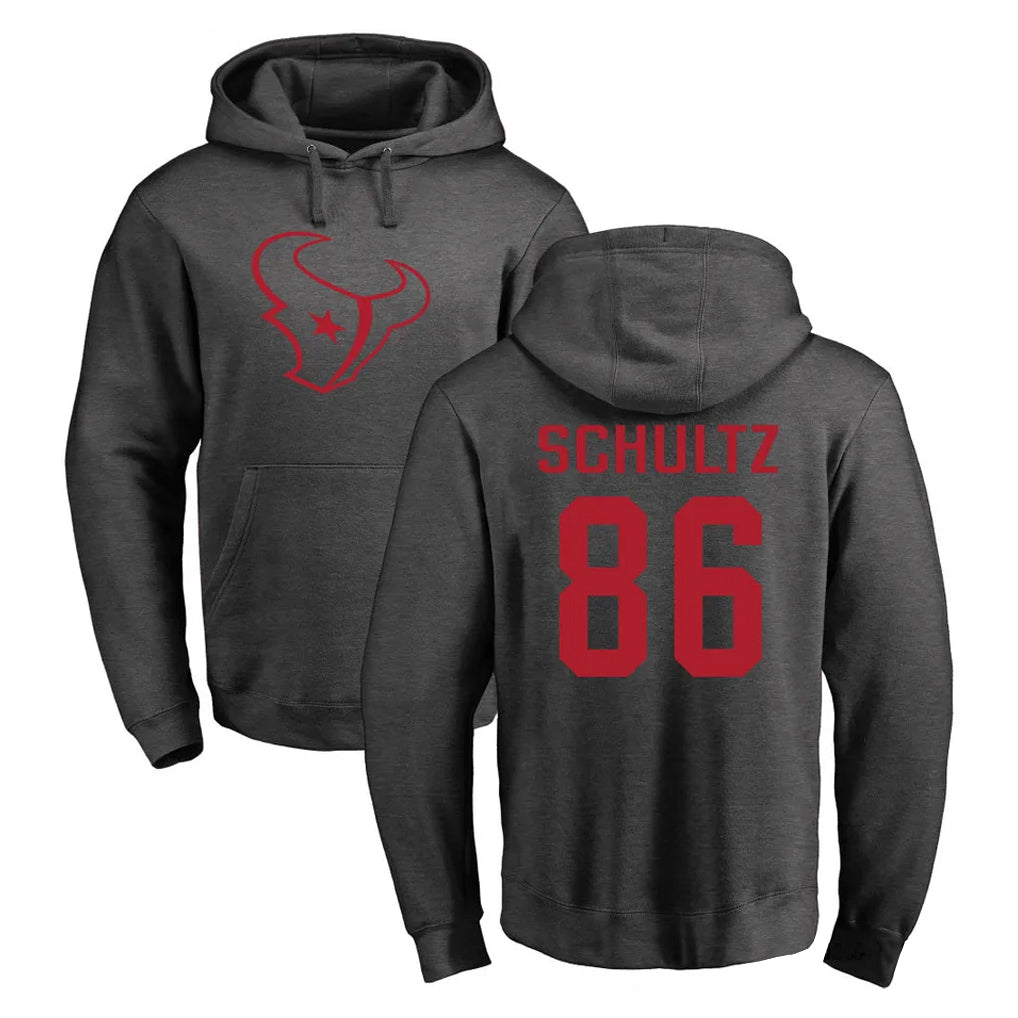 H.Texans #86 Dalton Schultz Player Gray Pro Line Pullover Hoodie Limited Game Edoa Stitched Jerseys