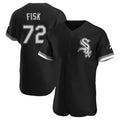 C.White Sox #72 Carlton Fisk Player Black Limited Elite Home Edoa Stitched Jerseys