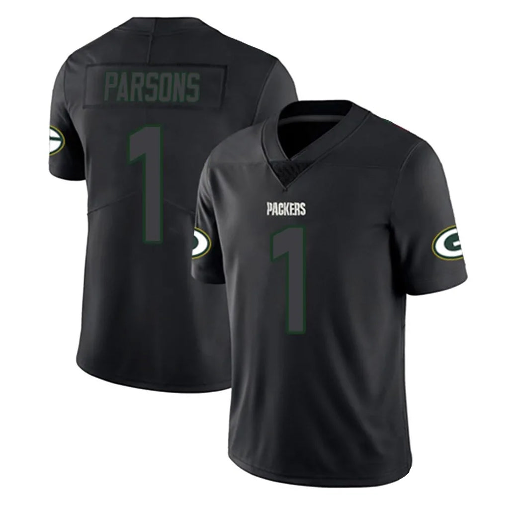 GB.Packers #1 Micah Parsons Player Black Impact Limited Home Game Edoa Stitched Jerseys