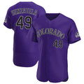 C.Rockies #49 Antonio Senzatela Player Purple Limited Elite Home Edoa Stitched Jerseys
