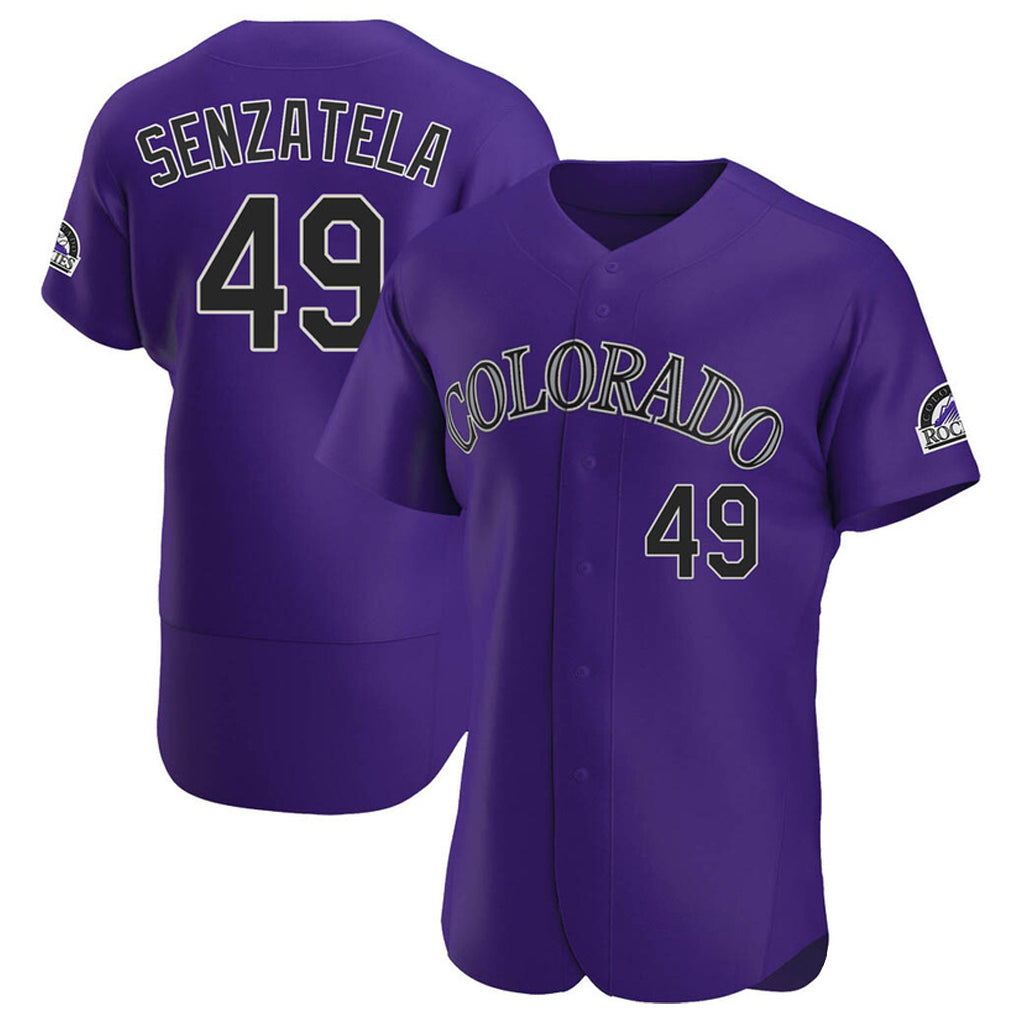 C.Rockies #49 Antonio Senzatela Player Purple Limited Elite Home Edoa Stitched Jerseys