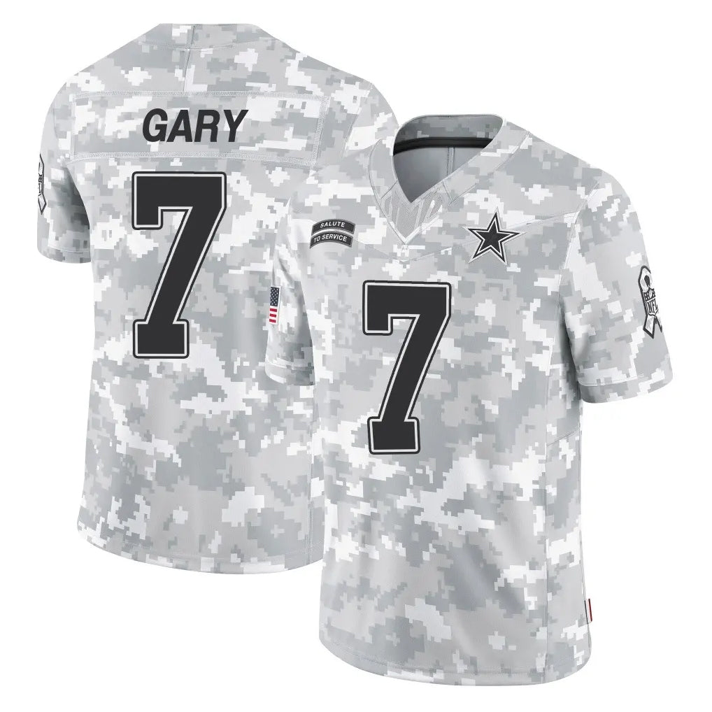 D.Cowboys #7 Rashan Gary Player Arctic Camo Salute to Service Limited Home Game Edoa Stitched Jerseys