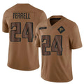 A.Falcons #24 A.J. Terrell Jr. Player Brown Salute To Service Limited Edoa Stitched Jerseys