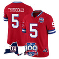 NY.Giants #5 Kayvon Thibodeaux Player Red 100th Season & State Patch Vapor Limited Home Game Edoa Stitched Jerseys