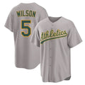 Athletics #5 Jacob Wilson Player Gray Home Game Edoa Stitched Jerseys