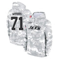 NY.Jets #71 Josh Myers Player Arctic Camo Salute to Service Pullover Hoodies Limited Game Edoa Stitched Jerseys