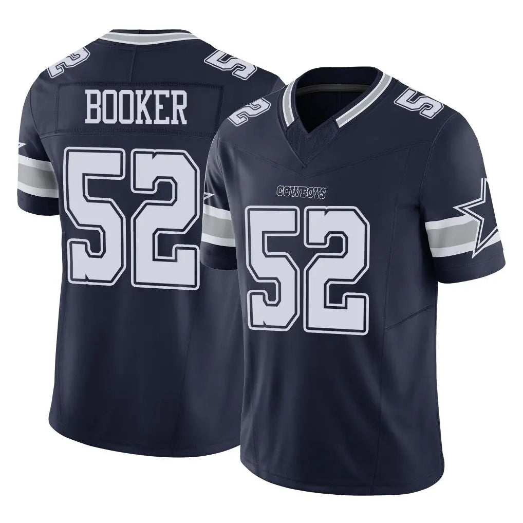 D.Cowboys #52 Tyler Booker Player Navy Limited Vapor F.U.S.E. Home Game Edoa Stitched Jerseys
