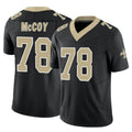 NO.Saints #78 Erik McCoy Player Black Limited Vapor F.U.S.E. Home Game Edoa Stitched Jerseys