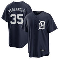 D.Tigers #35 Justin Verlander Player Navy Game Home Edoa Stitched Jerseys