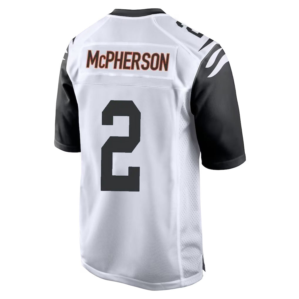 C.Bengals #2 Evan McPherson Player White Alternate Home Game Edoa Stitched Jerseys