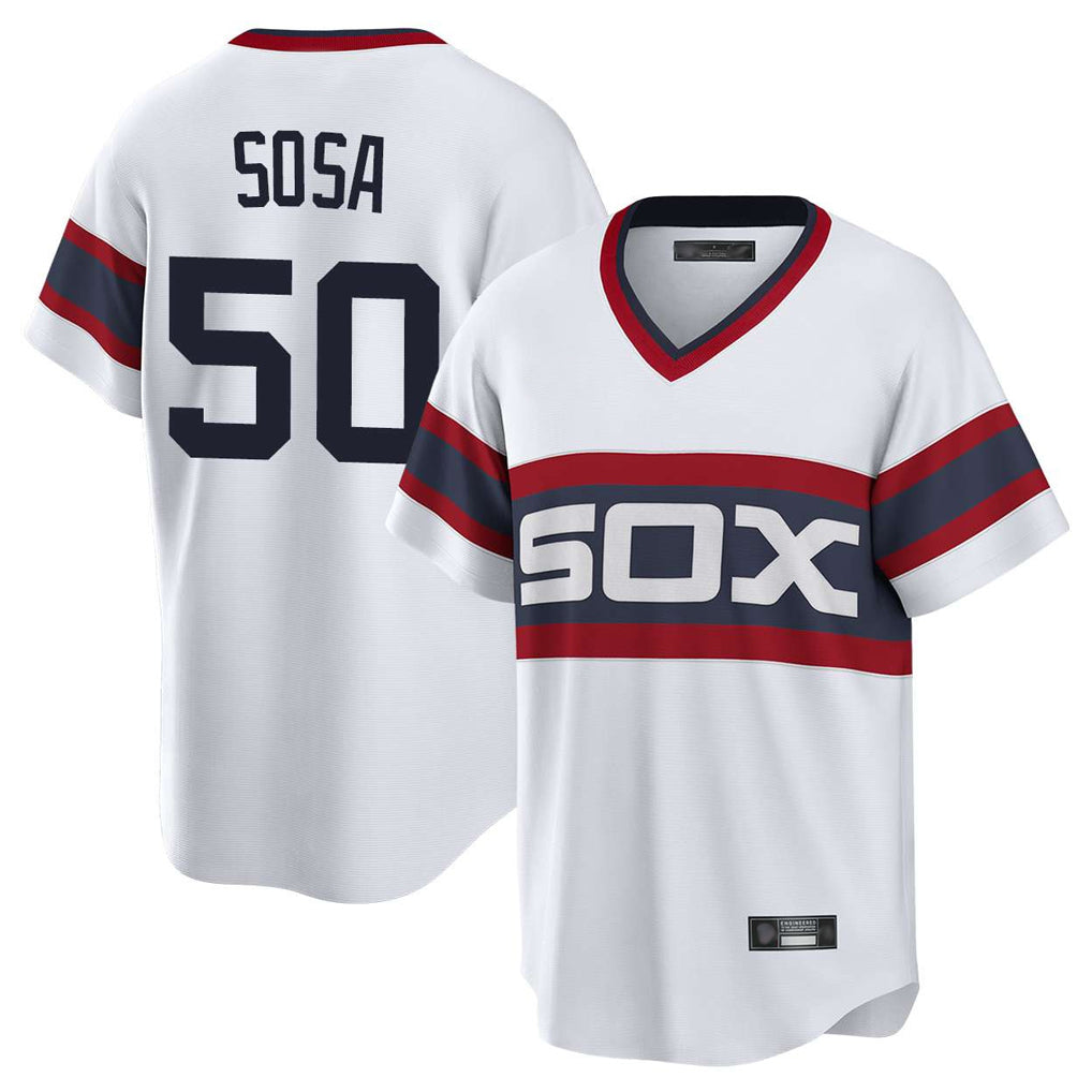 C.White Sox #50 Lenyn Sosa Player White T-shirt Home Game Edoa Stitched Jerseys