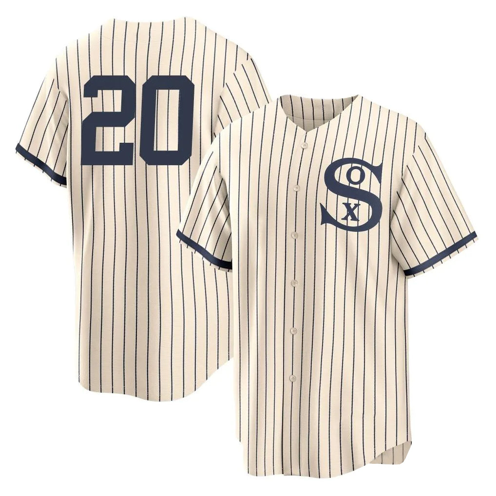 C.White Sox #20 Miguel Vargas Player Cream Field of Dreams Home Game Edoa Stitched Jerseys