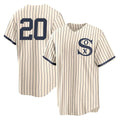 C.White Sox #20 Miguel Vargas Player Cream Field of Dreams Home Game Edoa Stitched Jerseys