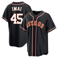 H.Astros #45 Tatsuya Imai Player Black Fashion Out Home Game Edoa Stitched Jerseys