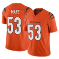 C.Bengals #53 Boye Mafe Player Orange Vapor F.U.S.E. Limited Home Game Edoa Stitched Jerseys