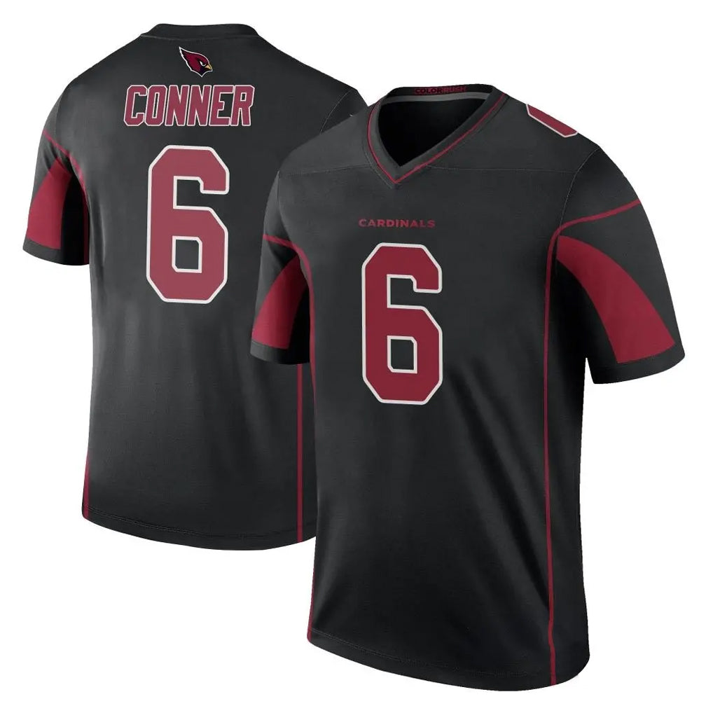 A.Cardinals #6 James Conner Player Black Color Rush Vapor Limited Untouchable Edoa Stitched Jerseys