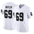 LV.Raiders #69 Adam Butler Player White Limited Vapor F.U.S.E. Home Game Edoa Stitched Jerseys