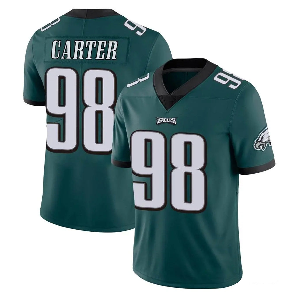 P.Eagles #98 Jalen Carter Player Team Color Green Vapor Untouchable Home Game Edoa Stitched Jerseys