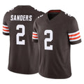 C.Browns #2 Shedeur Sanders Player Brown Vapor F.U.S.E. Limited Home Game Edoa Stitched Jerseys