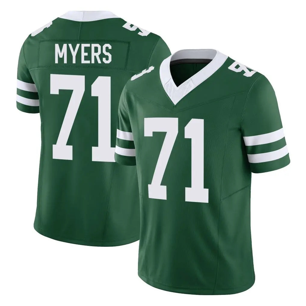 NY.Jets #71 Josh Myers Player Green Legacy Limited Vapor F.U.S.E. Home Game Edoa Stitched Jerseys