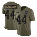 B.Bills #44 Joe Andreessen Player Olive Salute to Service Vapor F.U.S.E. Limited Edoa Stitched Jerseys