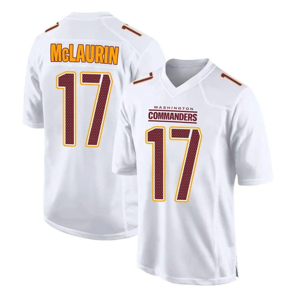 W.Commanders #17 Terry Mclaurin Player White Tundra Fashion Home Game Edoa Stitched Jerseys