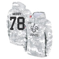 NO.Saints #78 Erik McCoy Player Arctic Camo Salute to Service Pullover Hoodies Limited Game Edoa Stitched Jerseys
