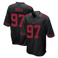 SF.49ers #97 Nick Bosa Player Black Alternate Home Game Edoa Stitched Jerseys