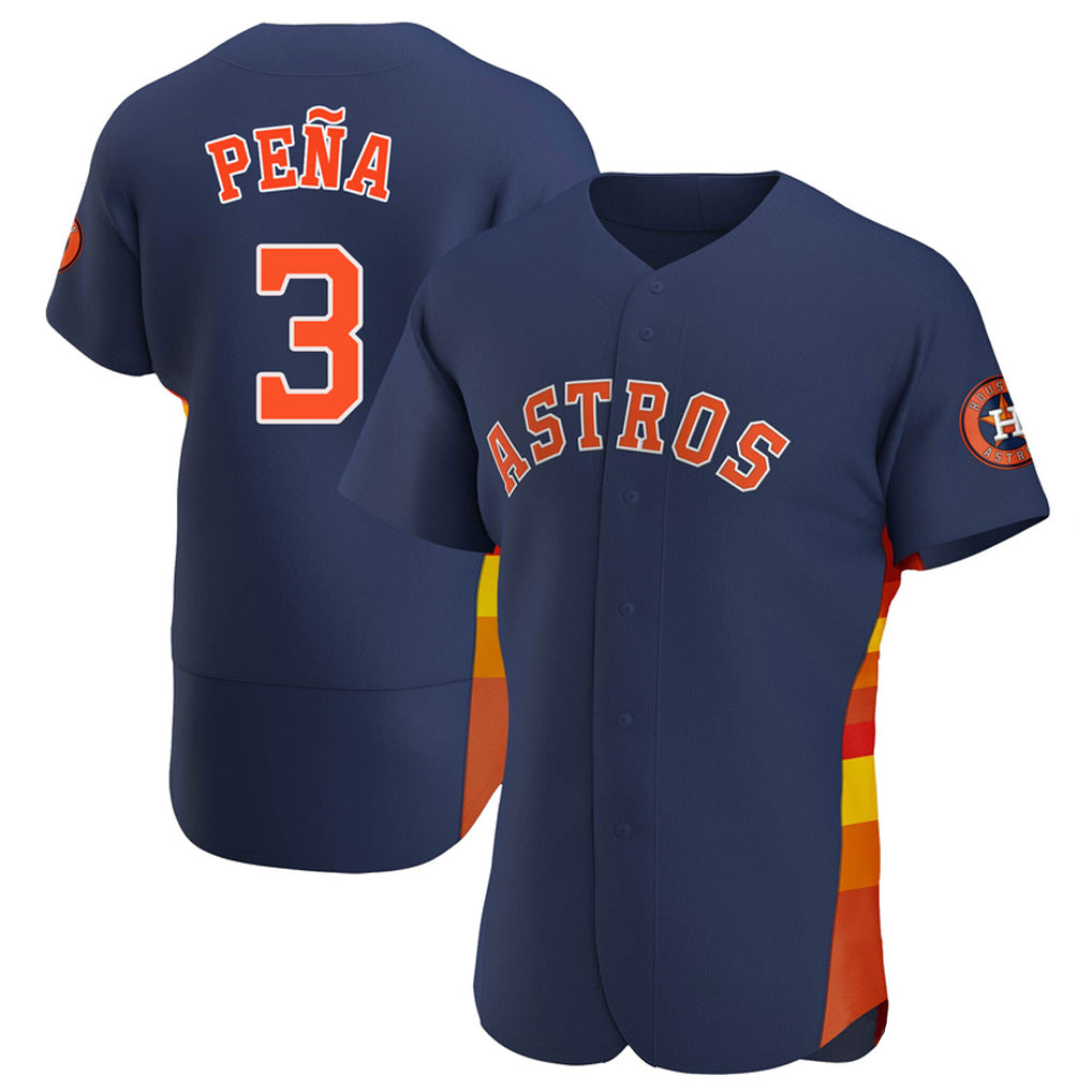 H.Astros #3 Jeremy Pe?a Player Navy Home Limited Elite Edoa Stitched Jerseys