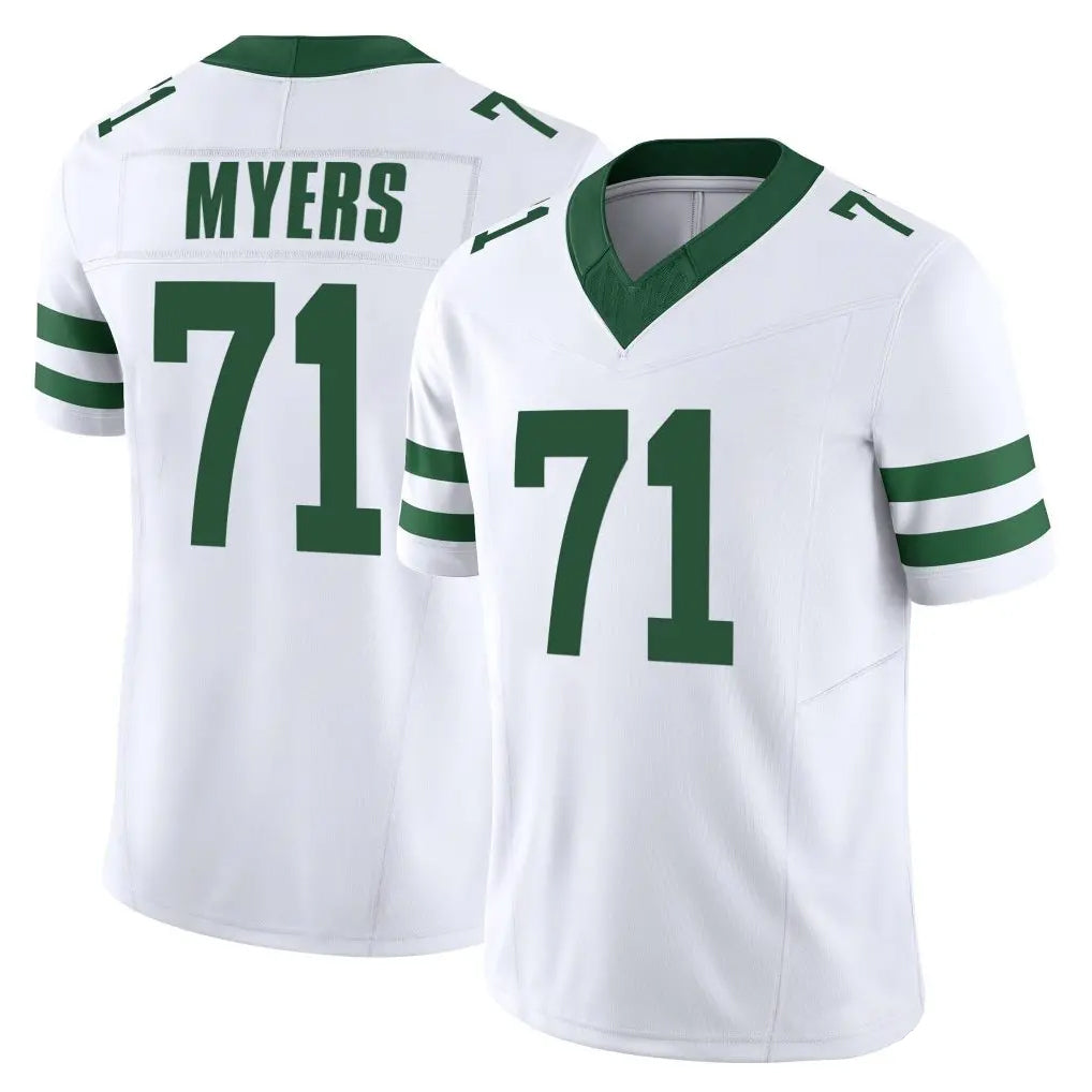 NY.Jets #71 Josh Myers Player White Legacy Limited Vapor F.U.S.E. Home Game Edoa Stitched Jerseys