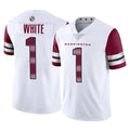 W.Commanders #1 Rachaad White Player White Limited Vapor Home Game Edoa Stitched Jerseys