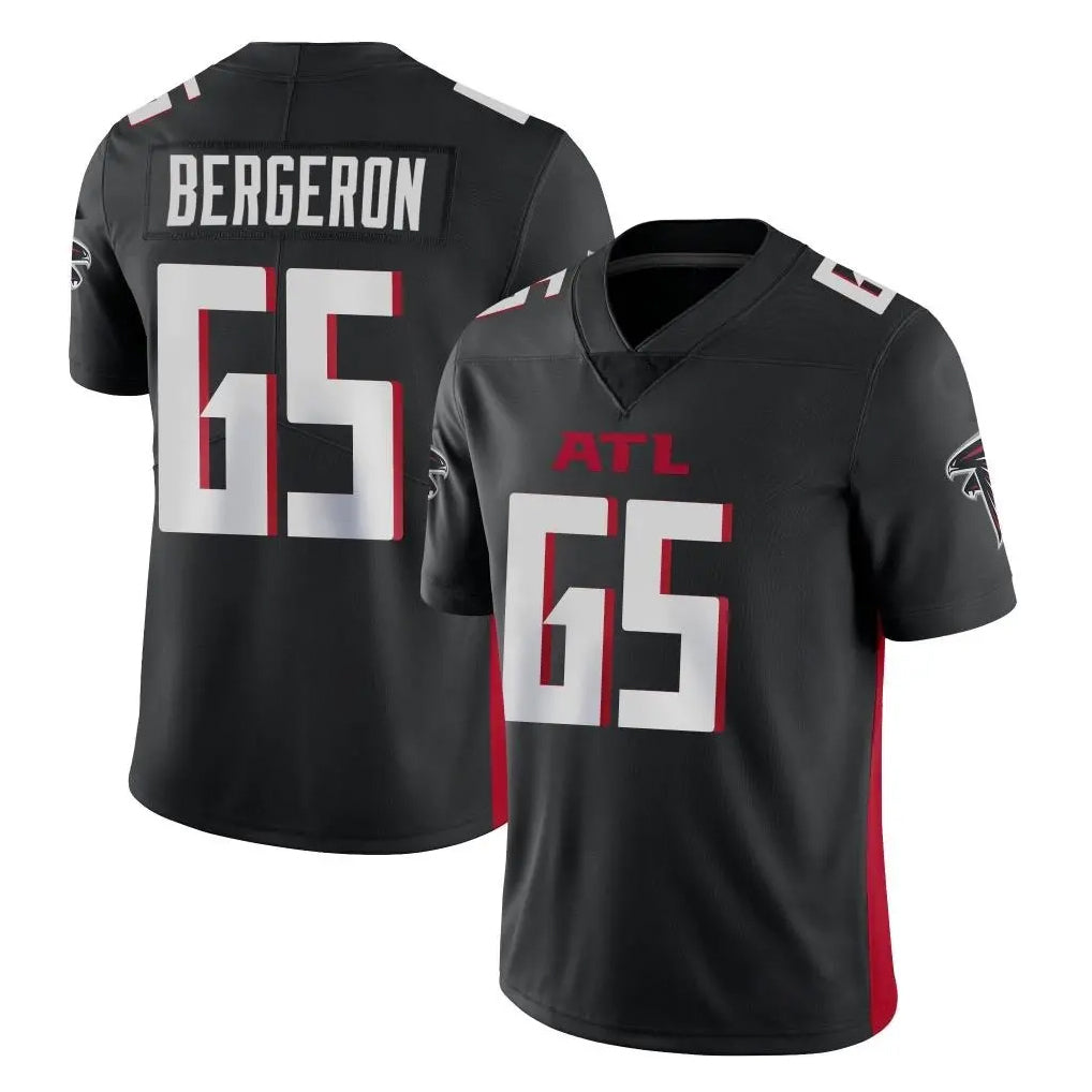 A.Falcons #65 Matthew Bergeron Player Black Vapor Untouchable Limited Home Game Edoa Stitched Jerseys