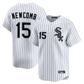 C.White Sox #15 Sean Newcomb Player White Stripe Limited Home Edoa Stitched Jerseys