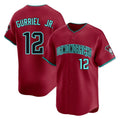 A.Diamondbacks #12 Lourdes Gurriel Jr Player Red Limited Home Game Edoa Stitched Jerseys