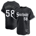 C.White Sox #58 Seranthony Dom¨ªnguez Player Black City Connect Limited Home Edoa Stitched Jerseys
