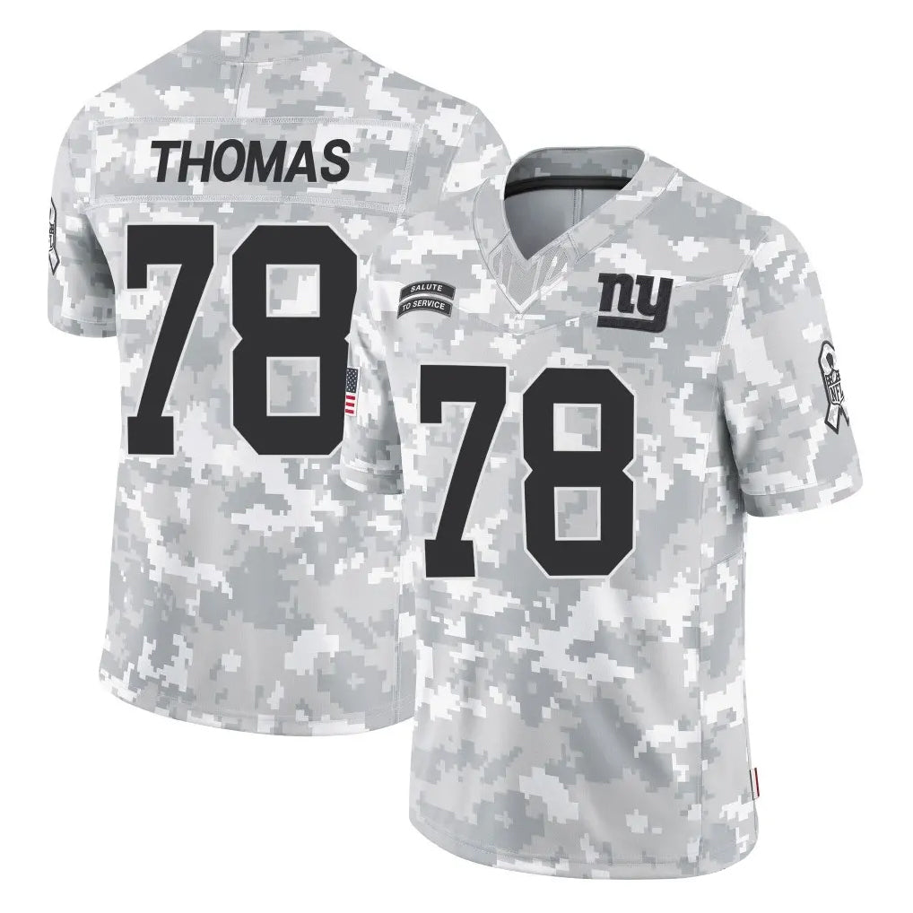 NY.Giants #78 Andrew Thomas Player Arctic Camo Salute To Service Limited Game Edoa Stitched Jerseys