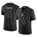 C.Browns #21 Denzel Ward Player Black Reflective Home Game Edoa Stitched Jerseys