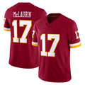 W.Commanders #17 Terry Mclaurin Player Burgundy Limited Team Vapor F.U.S.E. Home Game Edoa Stitched Jerseys