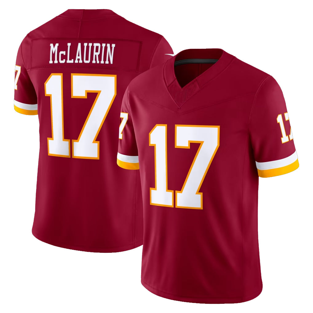 W.Commanders #17 Terry Mclaurin Player Burgundy Limited Team Vapor F.U.S.E. Home Game Edoa Stitched Jerseys