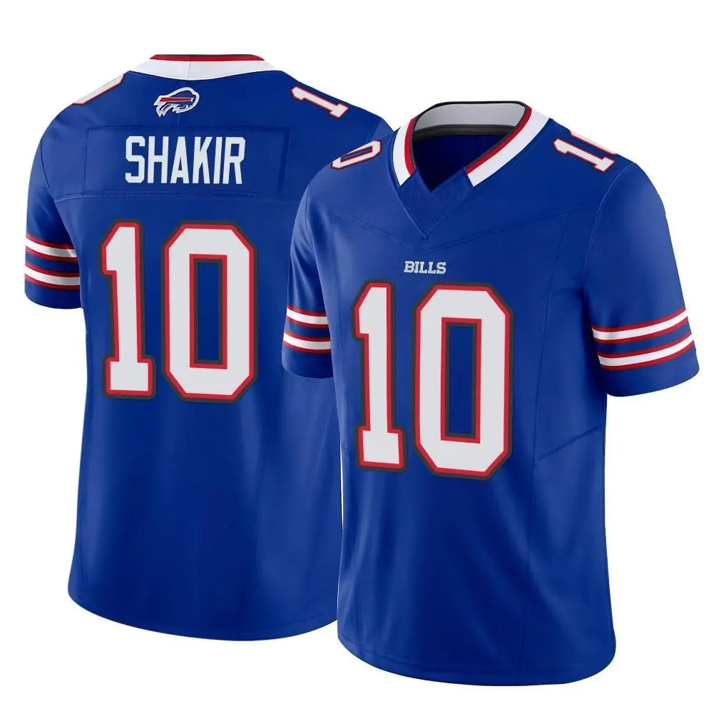B.Bills #10 Khalil Shakir Player Royal Vapor F.U.S.E. Limited Home Game Edoa Stitched Jerseys