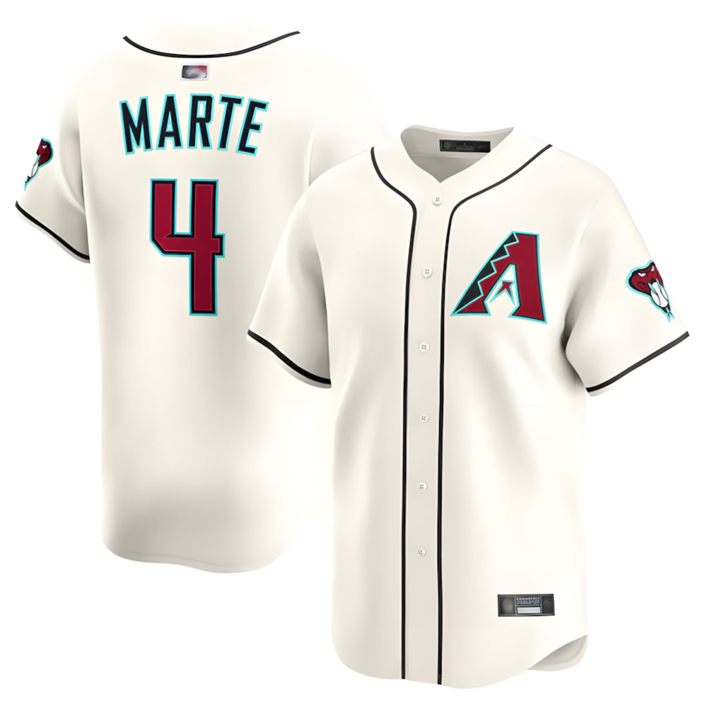 A.Diamondbacks #4 Ketel Marte Player Cream Limited Edoa Stitched Jerseys