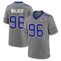 B.Bills #96 Deone Walker Player Gray Nickel City Home Game Edoa Stitched Jerseys